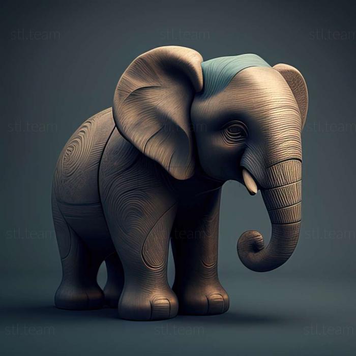 3D модель Відома тварина слониха Мері (STL)